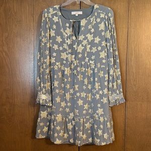 LOFT Shimmer Star Tiered Dress